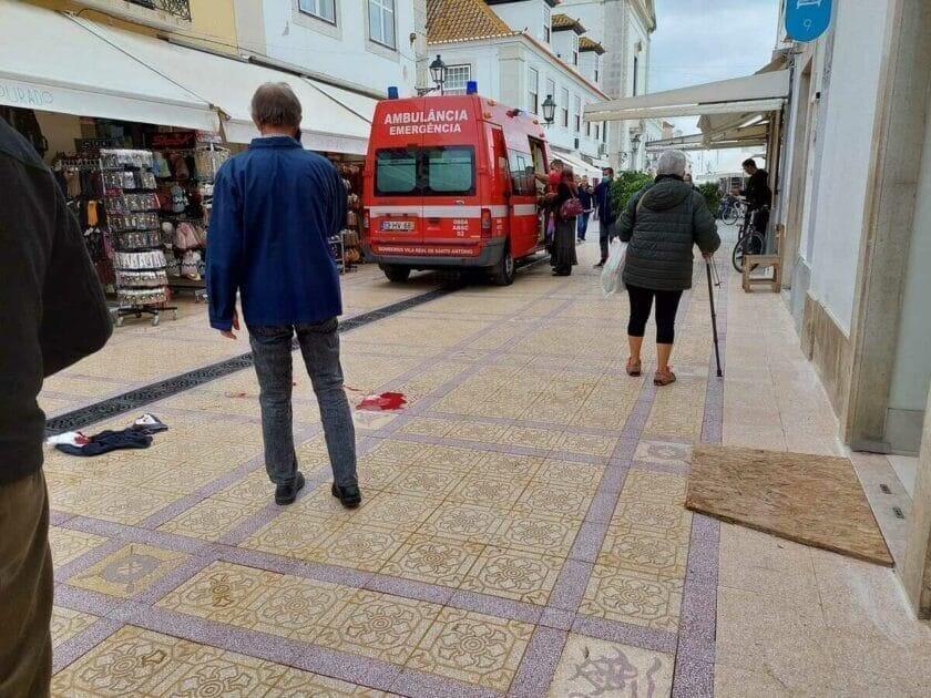 Queda aparatosa em Vila Real de Santo António