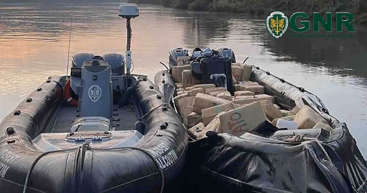 Haxixe apreendido no rio Guadiana