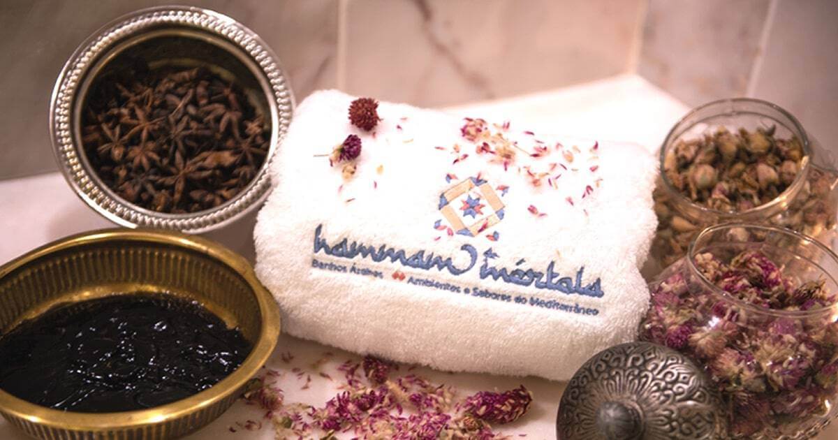 Hammam e Casa de Chá na Casa Cor de Rosa em Mértola