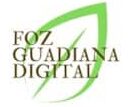 Logótipo Foz Guadiana Digital com folha verde.