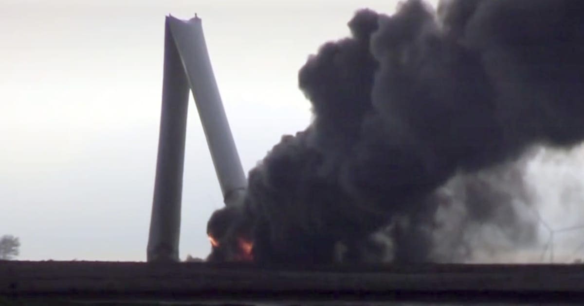 Eólicas destruídas e morte no Iowa – EUA
