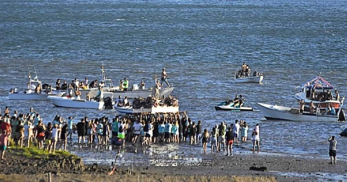 Virgem do Carmo nas águas do Guadiana