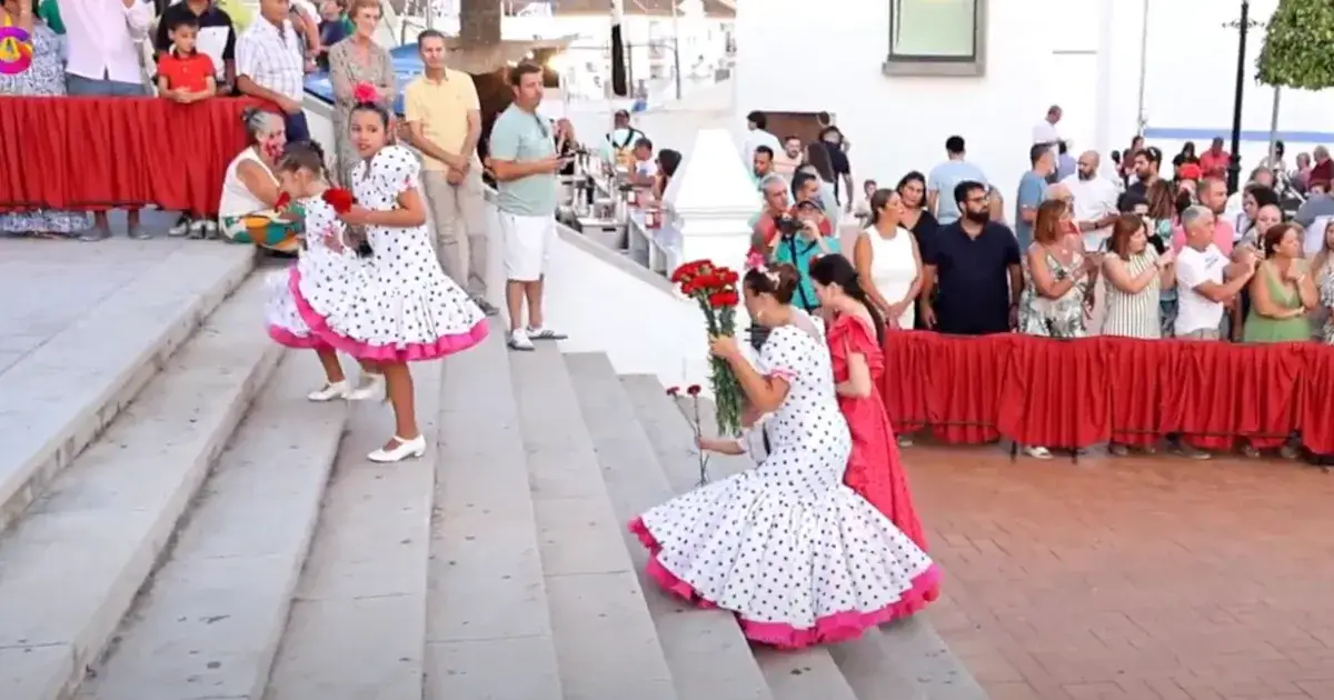 Os cantos à Virgen del Carmen em Isla Canela