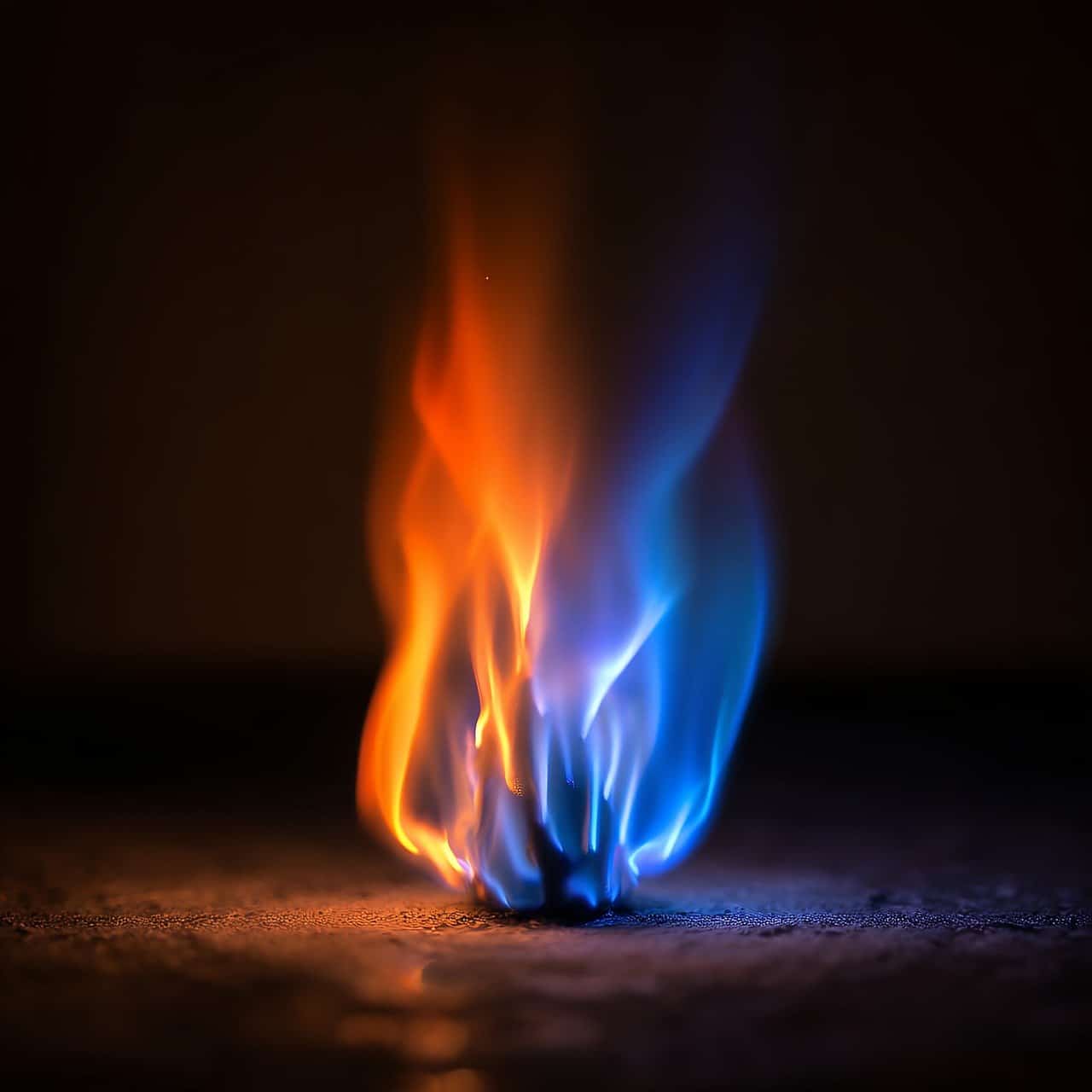 flame, fire, blue, orange, heat, hot, energy, burn, burning, dark, light, bright, danger, power, fuel, gas, abstract, macro, close, detail, background, element, nature, black, ai generated-9875721.jpg